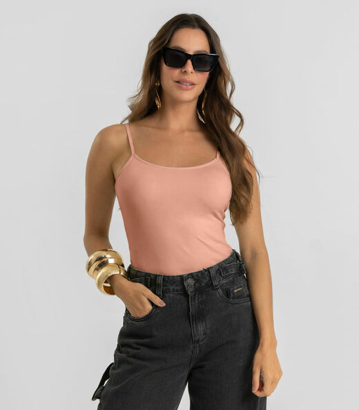 Image_Blusa de Alça Feminina Em Poliamida Dianna Marrom
