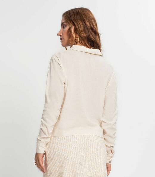 Camisa  Feminina Manga Longa Endless Bege