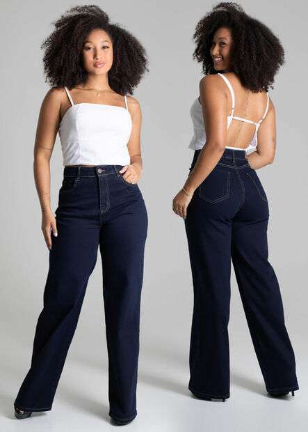 Calça Jeans Sawary Wide Leg - 278264