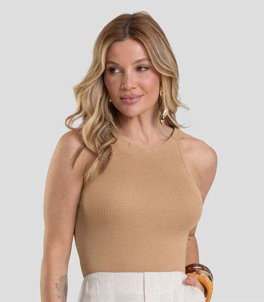 Image_Regata Feminina Em Tricot De Fio Modal Dianna Marrom
