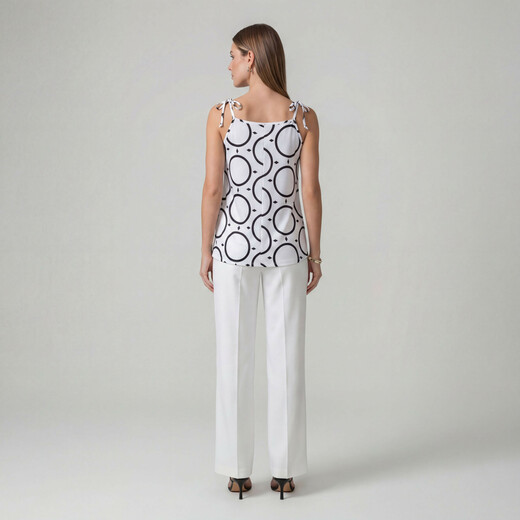 Blusa De Alça De Laço Infinita Cor Branco