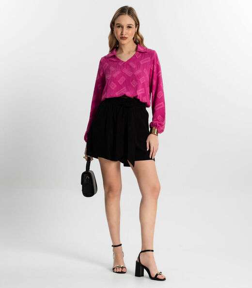 Camisa Manga Longa Rovitex Rosa