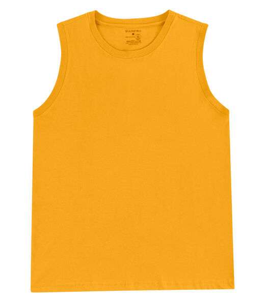 Regata Masculina Básico Meia Malha Diametro Amarelo