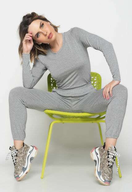 Image_Conjunto Comfy Com Blusa Manga Longa e Jogger Recorte Malha Mescla Salvatore Fas