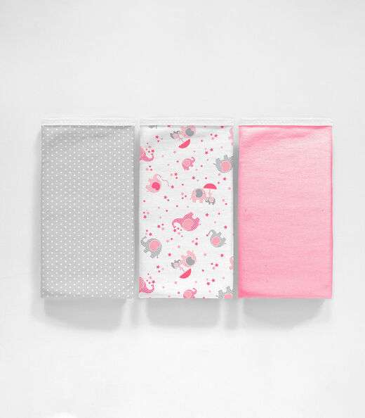 Kit Três Panos de Boca Vivaldi Cinza