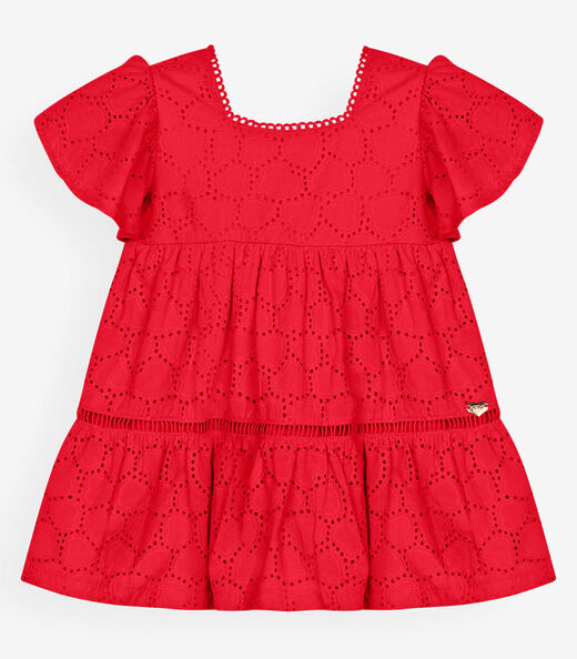 Image_Vestido Infantil Menina Laise Coração Trick Nick Vermelho