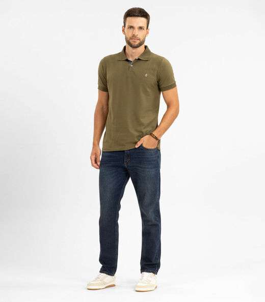 Polo Masculina Básica Diametro Verde