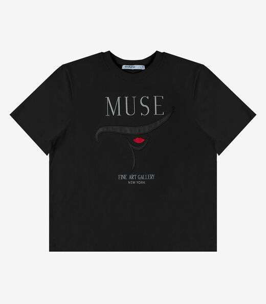 T- Shirt Feminina Manga Curta Endless Preto