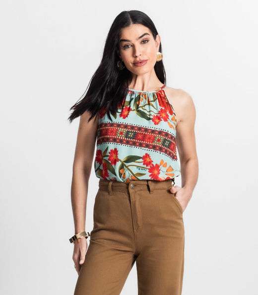 Image_Blusa Feminina de Alça Infinita Cor Azul