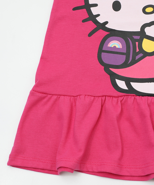 Vestido Infantil Hello Kitty Tam 1 a 3 Rosa