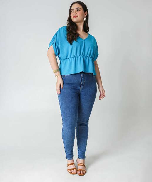 Image_Calça Plus Size Feminina Jeans Skinny Push Up Sawary