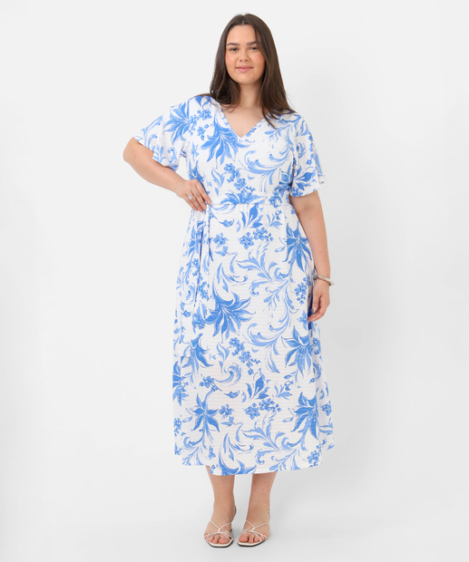 Image_Vestido Plus Size Feminino Midi Floral Marisa Azul