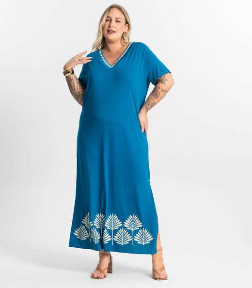 Image_Vestido Super Midi Plus Size Secret Glam Azul