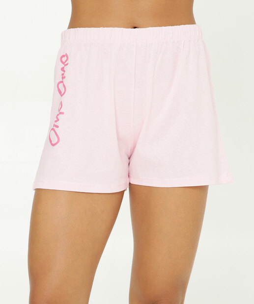 Pijama Feminino Estampa Porco Manga Curta Marisa