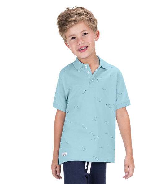 Image_Camisa Polo Infantil Em Cotton Trick Nick Azul
