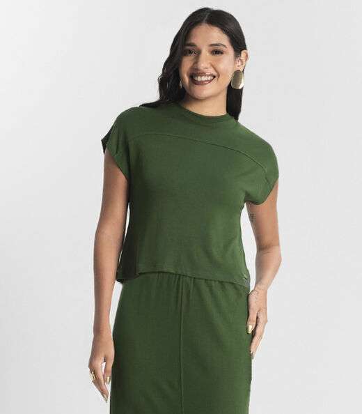 Conjunto Blusa Com Saia Rovitex Verde