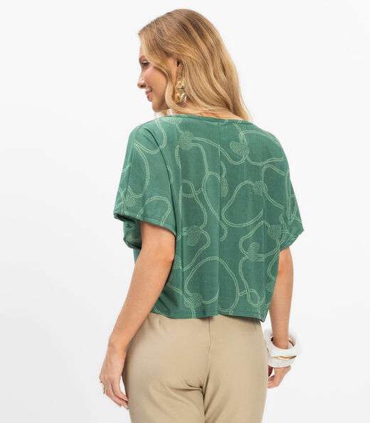 Blusa Feminina em Liganete Infinita Cor Verde