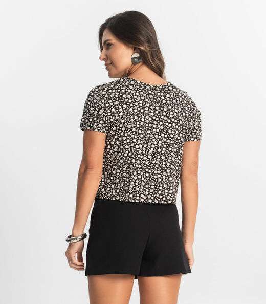 Blusa Feminina Estampada Select Preto