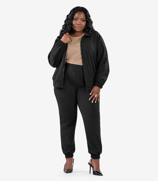 Jaqueta Feminina Plus Size Secret Glam Preto