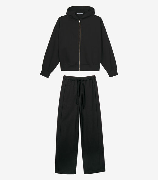 Conjunto Jaqueta Com Capuz E Calça Endless Preto