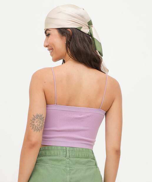 Blusa Cropped Feminina Canelada Marisa