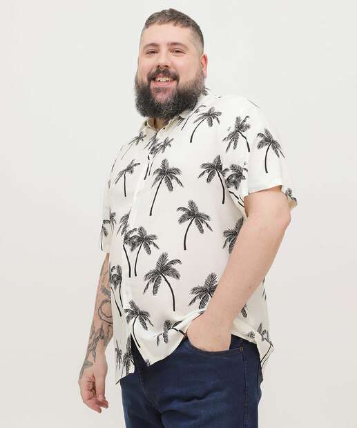 Image_Camisa Plus size Masculina Estampa Coqueiros MR