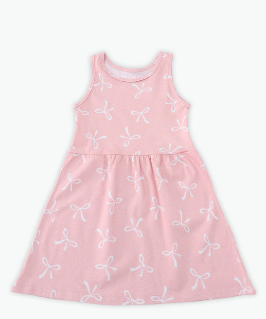 Image_Vestido Infantil Estampa Laços Marisa Tam 1 a 3 Rosa
