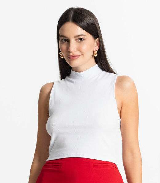 Image_Regata Feminina Gola Alta Canelada Select Branco