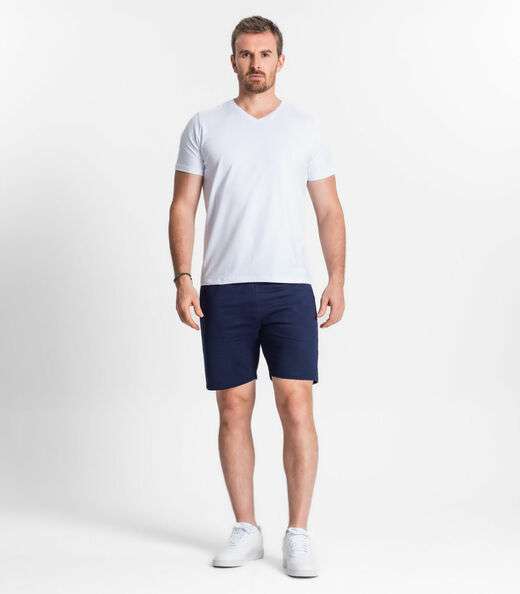 Bermuda Masculina Plus Size Moletom Diametro Azul