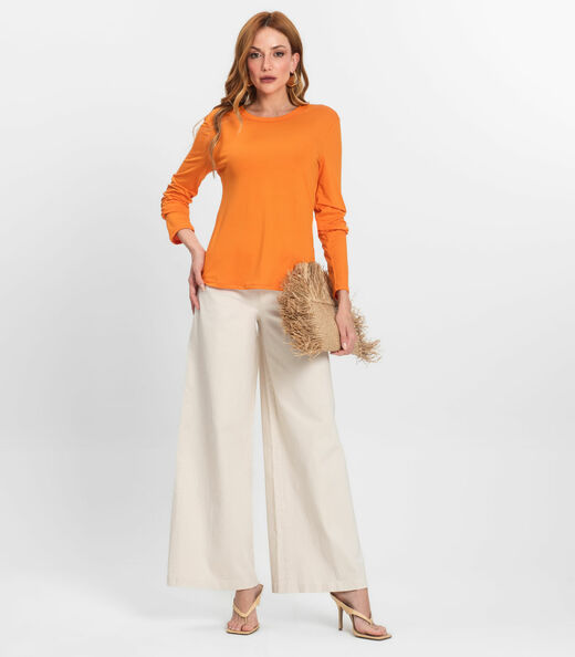 Blusa Manga Longa Select Laranja