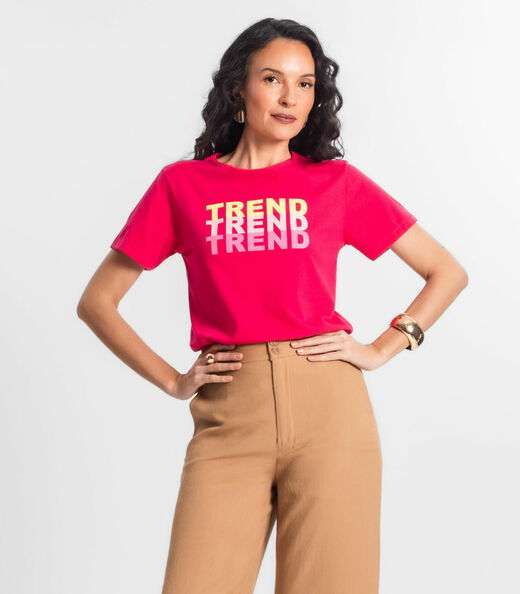 Image_T-shirt Feminina Estampada Select Rosa