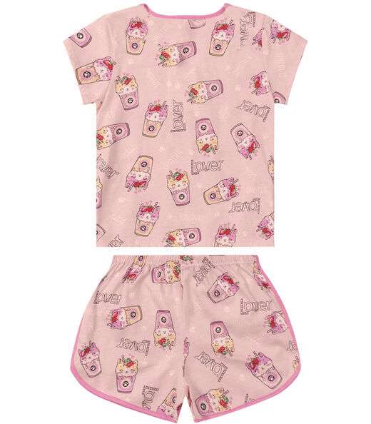 Pijama Infantil Feminino Milkshake Rovitex Kids Rosa