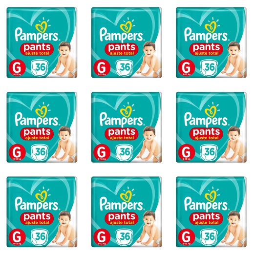 Image_Kit 9 Fraldas Confortsec Pants ”G” Pampers Simples c/36 Unidades cada
