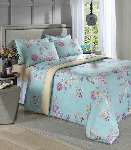 Image_Jogo De Cama Solteiro 3 Peças Lar E Lazer Azul