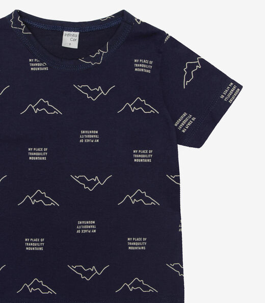 Camiseta Infantil Masculina Animais Infinita Cor Azul