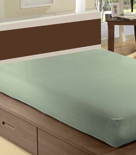 Image_Lençol Avulso Queen Microfibra Com Elástico Camesa Verde