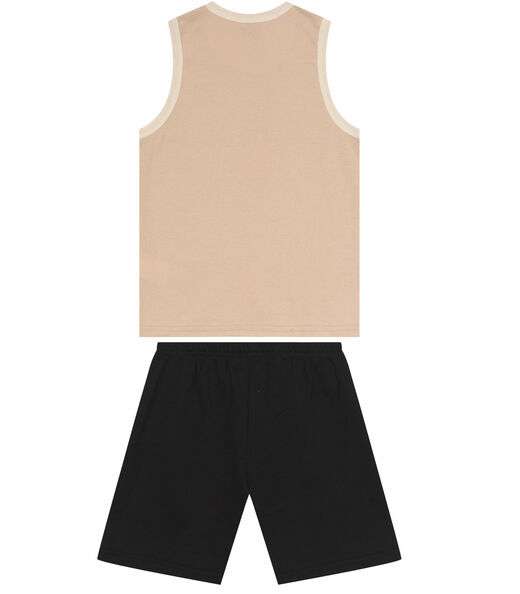 Conjunto Infantil Masculino Com Camiseta Agathos Marrom