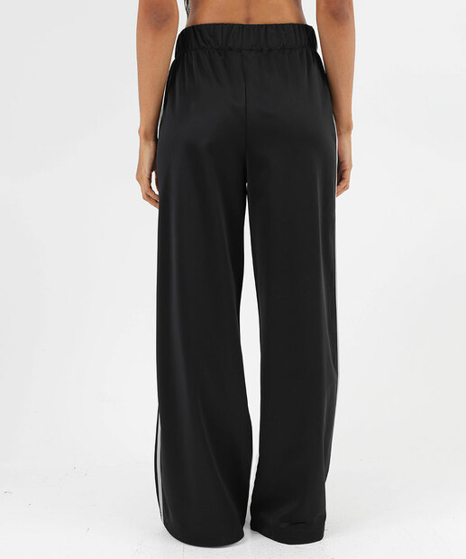 Calça Fitness Feminina Helanca Listras Marisa Preto