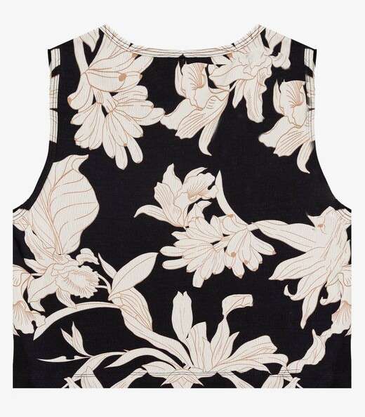 Regata Feminina Estampada Infinita Cor Preto