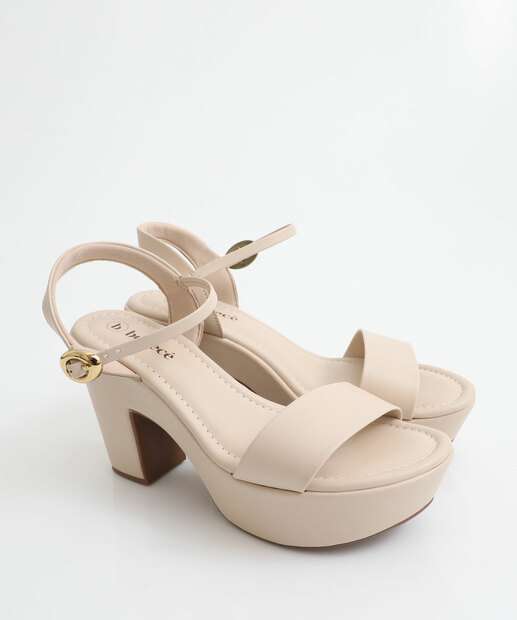 Sandália Feminina Meia Pata Bebecê Bege