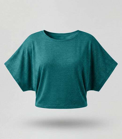 Blusa Feminina Manga Curta Infinita Cor Verde