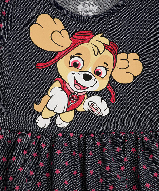 Vestido Infantil Patrulha Canina Nickelodeon Tam 1 a 4 