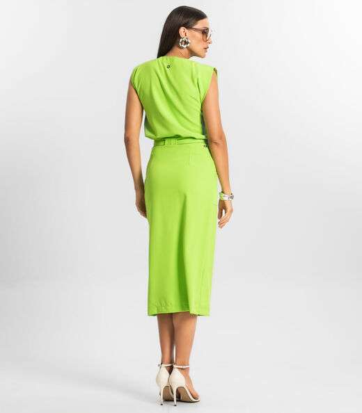 Saia Feminina Midi Endless Verde