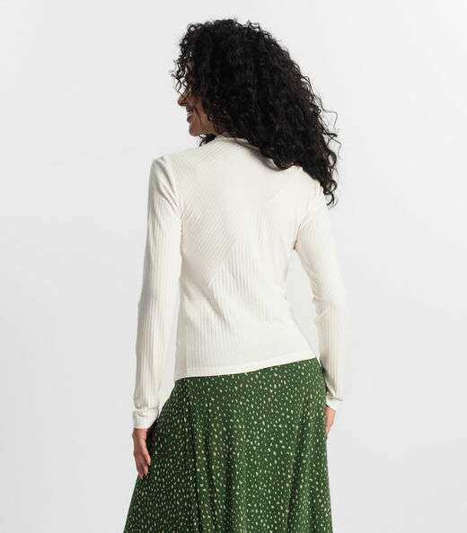 Blusa Manga Longa Feminina Rovitex Bege