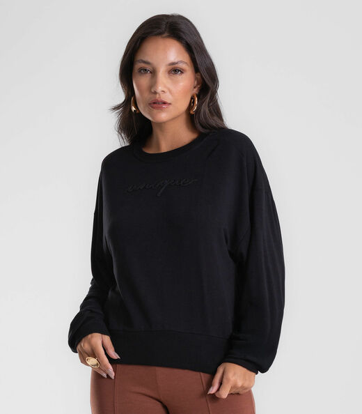 Blusão Feminino Molecotton Endless Preto