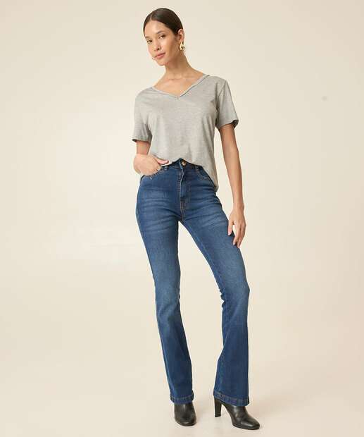  Blusa Feminina Manga Curta Em Viscose Marisa
