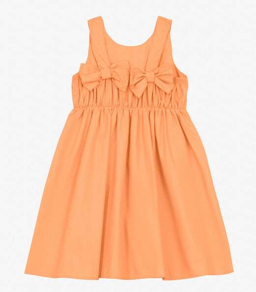 Vestido Menina em Tricoline Trick Nick Laranja