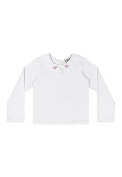 Blusa Infantil com Gola Coração Quimby