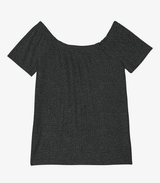 Blusa Feminina Canelada Infinita Cor Cinza