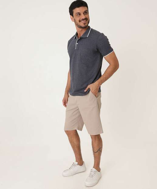 Polo Masculina Botões Manga Curta MR